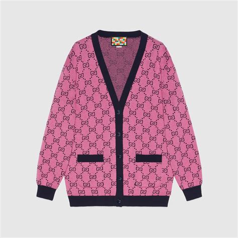 green and pink gucci cardigan|gucci hot pink purse.